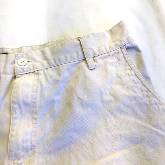 White Cargo Shorts Beverly Hills Polo Club 39 40 Mens Cotton Denim Chino Preppy - Picture 12 of 13